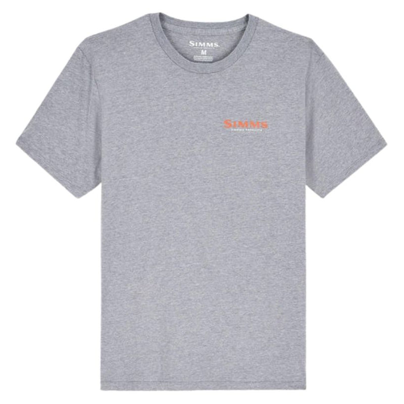 Load image into Gallery viewer, Gray t-shirt with a logo on a white background