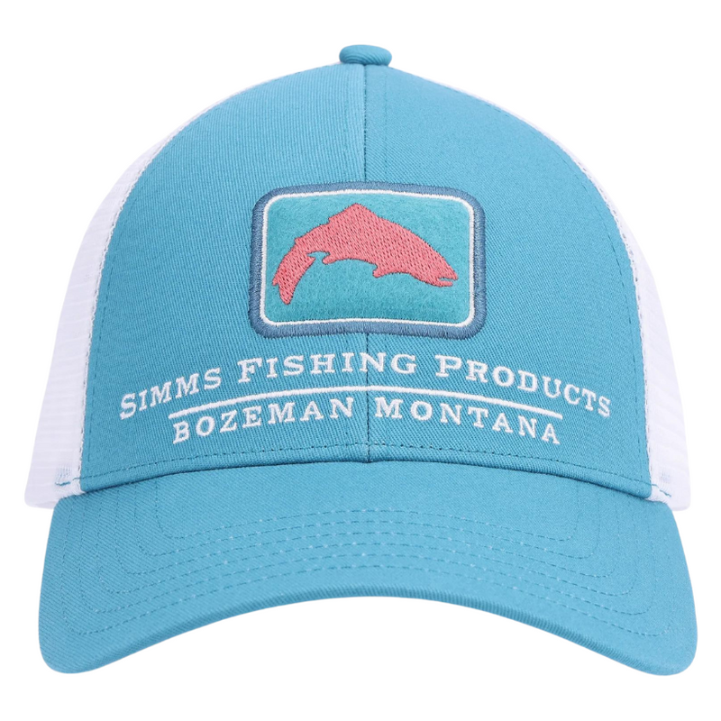 Load image into Gallery viewer, Simms Trout Icon Trucker Hats - Gulf Blue