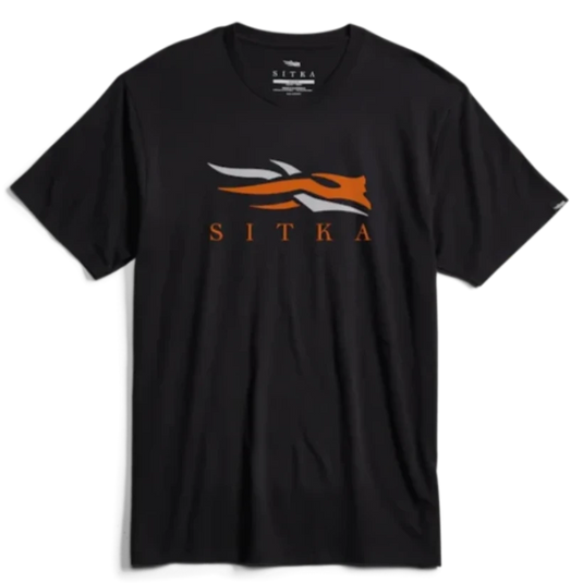 Sitka Icon T-Shirts - Black Orange