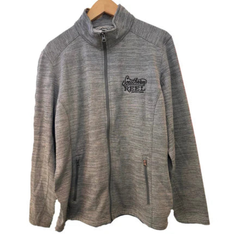 Load image into Gallery viewer, Southern Reel Outfitters Men's Port Authority Full Zip Jackets - Black Charcoal Heather