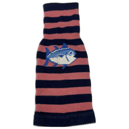 Southern Tide Bottle Sock - Navy and Pink