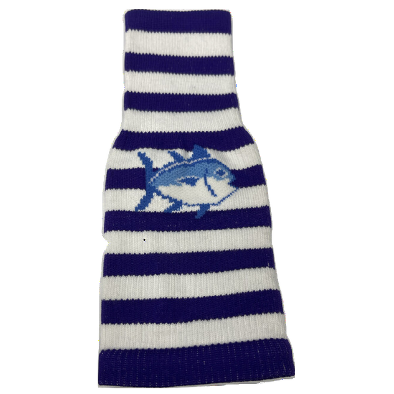 Load image into Gallery viewer, Southern Tide Bottle Sock - Purple and White