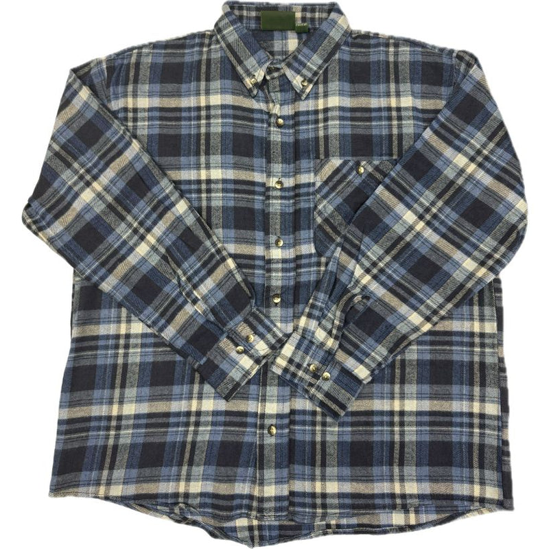 Load image into Gallery viewer, Stillwater Mens Flannel Long Sleeve Shirt - Blue and Gray