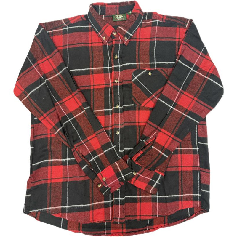 Load image into Gallery viewer, Stillwater Mens Flannel Long Sleeve Shirt - Red and Black