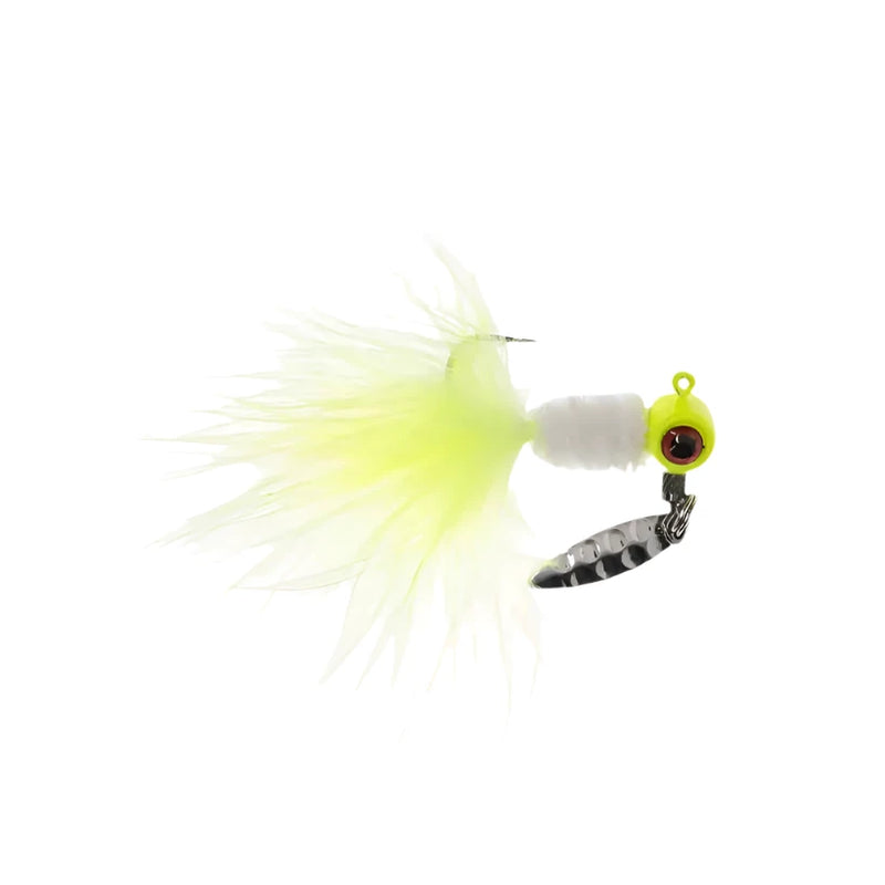 Load image into Gallery viewer, Strike King Mr. Crappie Maribou Sausage Spin Refrigerator White