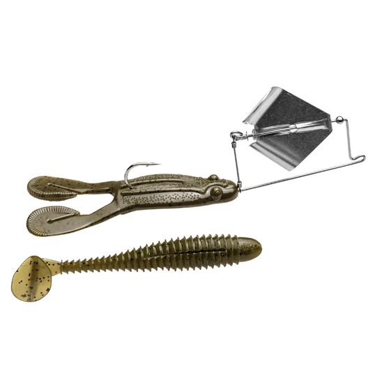 Strike King Skip 'N Buzz Buzzbaits - Green Pumpkin