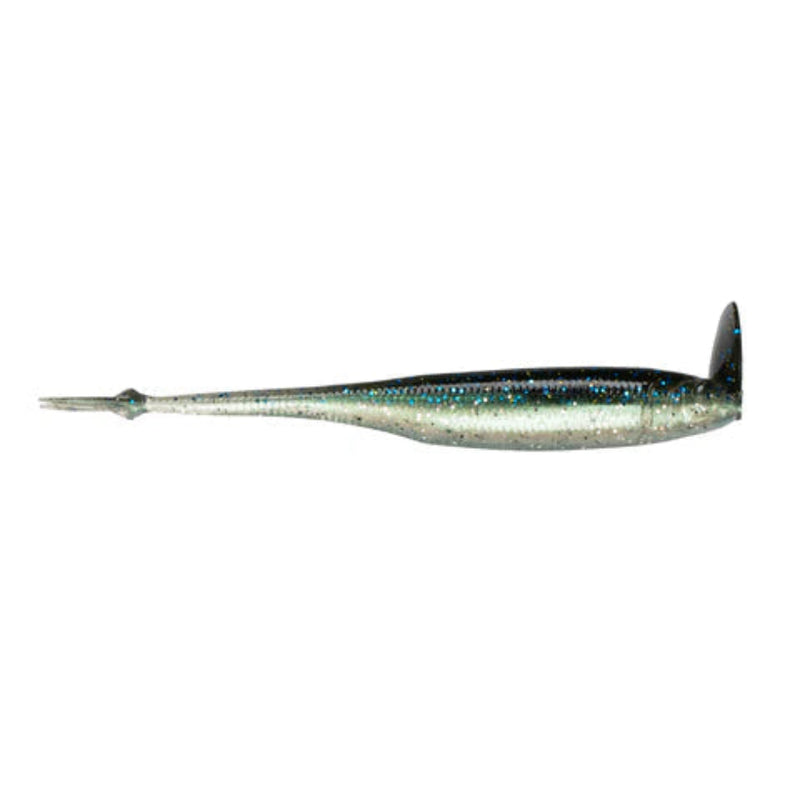 Load image into Gallery viewer, 6th Sense Strobe Shaker 3.7 Swimbait with 3D eyes and lifelike tail for bass fishing. Threadfin Shad