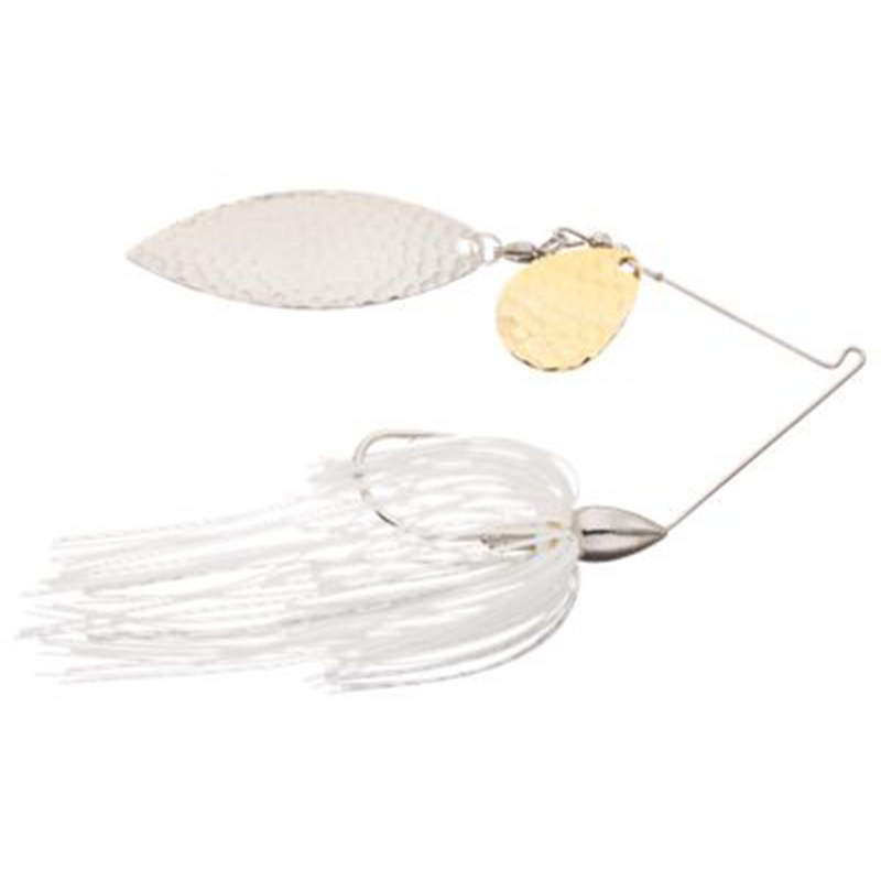 Load image into Gallery viewer, War Eagle Hammered Blades Colorado Willow Spinnerbaits - White Silver