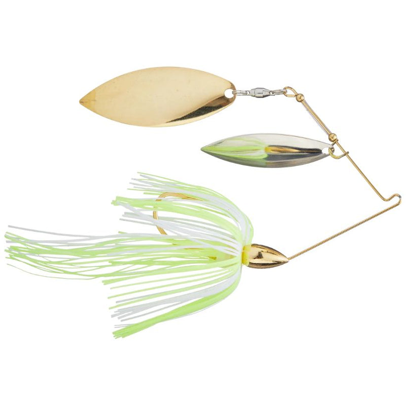 Load image into Gallery viewer, War Eagle Double Willow Spinnerbaits - Hot White Chartreuse