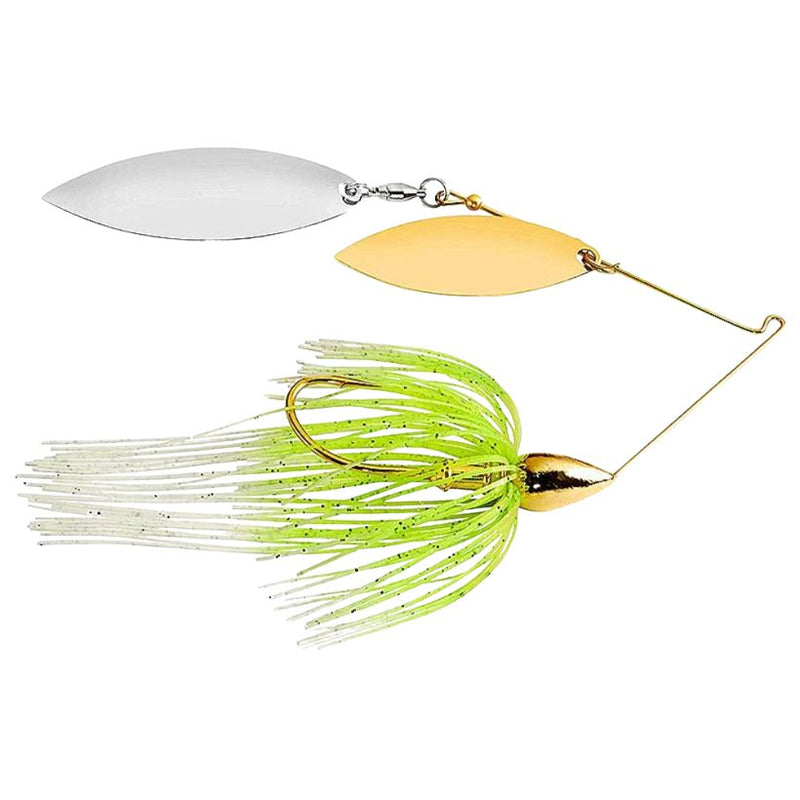 Load image into Gallery viewer, War Eagle Double Willow Spinnerbaits - White Chartreuse - Gold