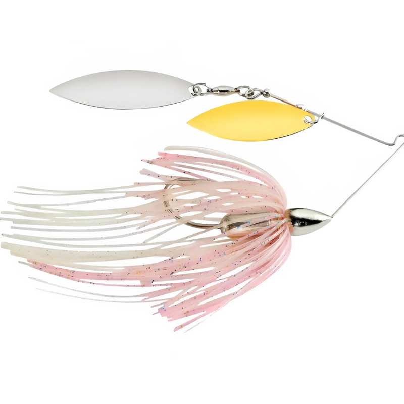 Load image into Gallery viewer, War Eagle Double Willow Spinnerbaits - Cotton Candy Silver