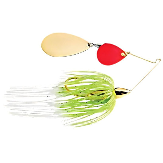 War Eagle Gold Screamin Eagle Colorado Indiana Spinnerbaits - White Chartreuse Red Kicker