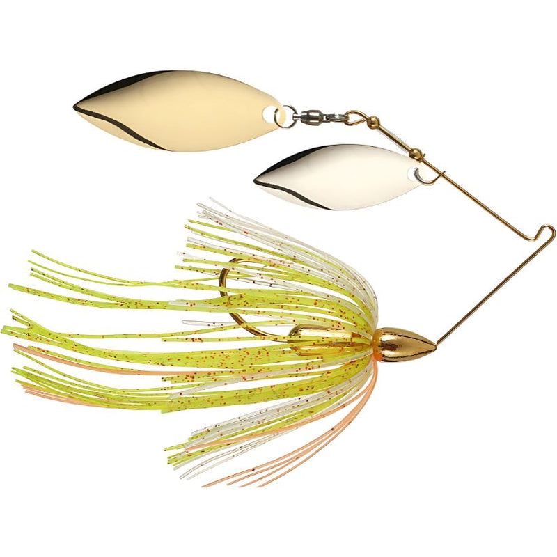 Load image into Gallery viewer, War Eagle Gold Screamin Eagle Double Willow Spinnerbaits - Sun Perch