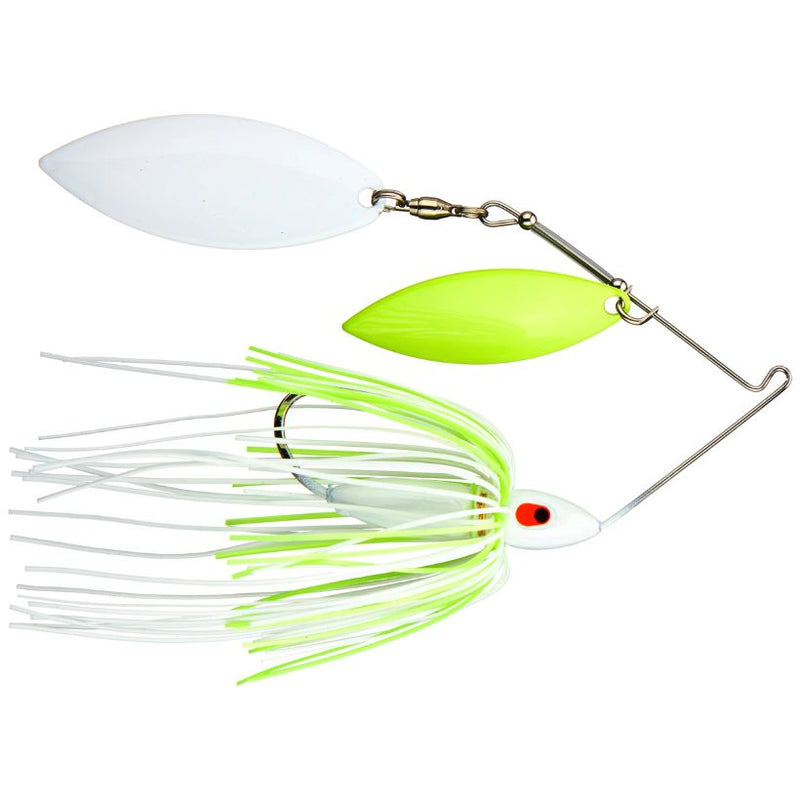 Load image into Gallery viewer, War Eagle Painted Double Willow Blades Spinnerbaits - White Chartreuse