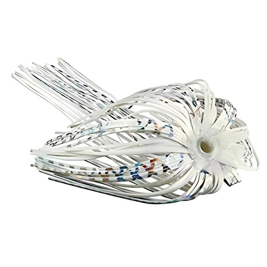 War Eagle Replacement Spinnerbait Skirts - White Silver