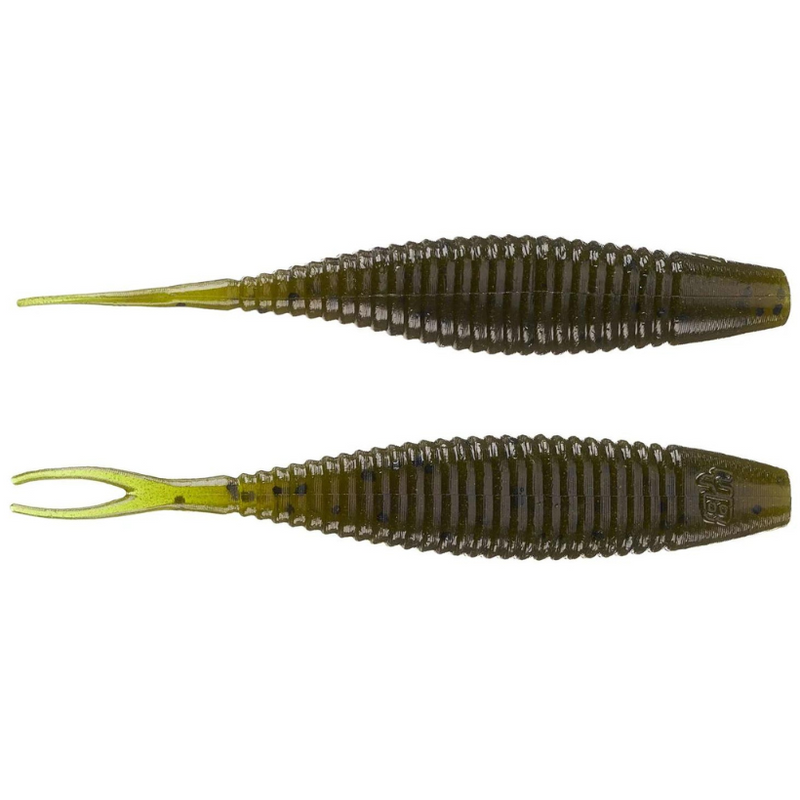 Load image into Gallery viewer, Yamamoto Scope Shad Swimbaits - Green Pumpkin and Black Flake