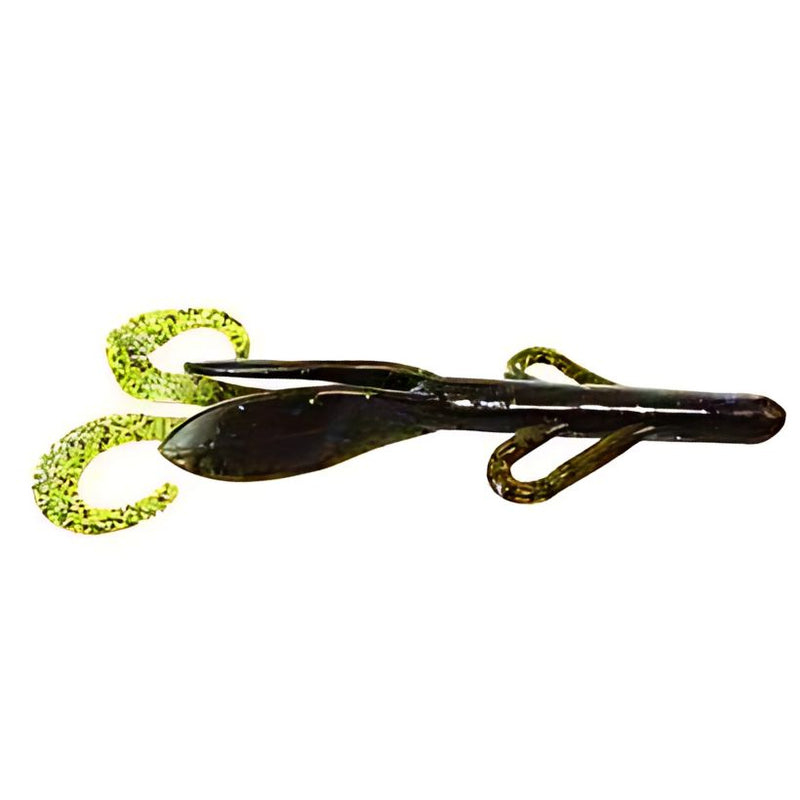 Load image into Gallery viewer, Zoom Brush Hog Creature Baits - Green Pumpkin Candy Red