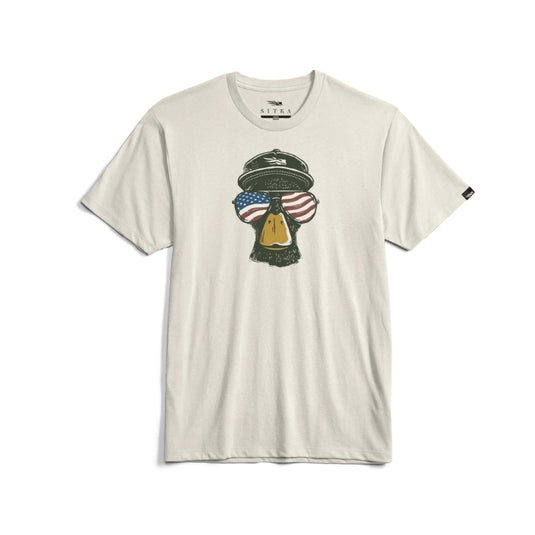 Sitka Freedom Mallard Tee – soft pre-washed cotton-poly shirt with graphic mallard design, true-to-size fit