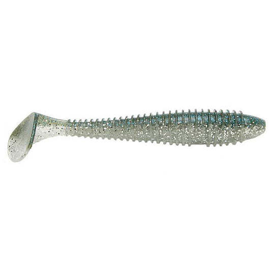 Keitech 4.3in Fat Swing Impact Swimbaits - Hasu-Silver Shiner