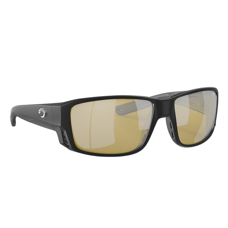 Load image into Gallery viewer, Costa Tuna Alley Pro Sunglasses - Black Frames and Sunrise Mirror Lenses