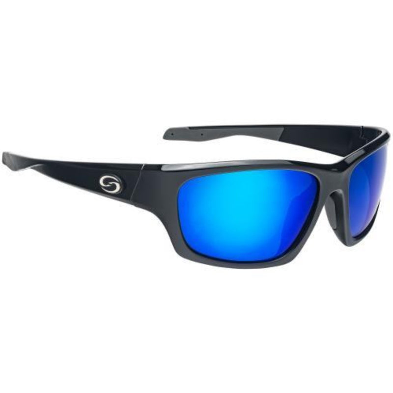 Load image into Gallery viewer, Strike King Plus Platte Polarized Sunglasses - Black Frame with Blue Lens