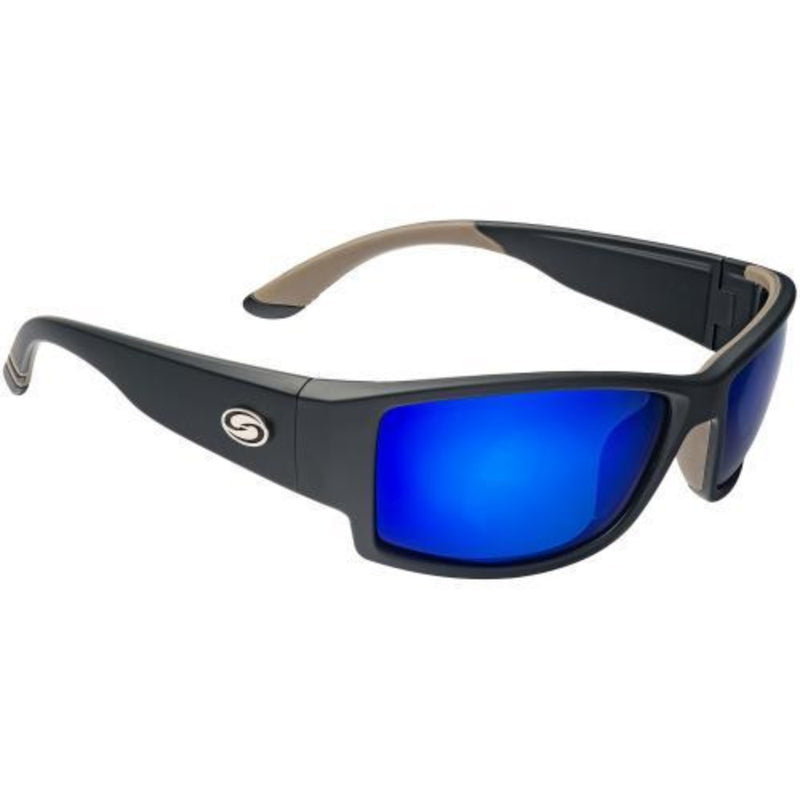 Load image into Gallery viewer, Strike King Plus Platte Polarized Sunglasses - Gray Frames with Blue Lens