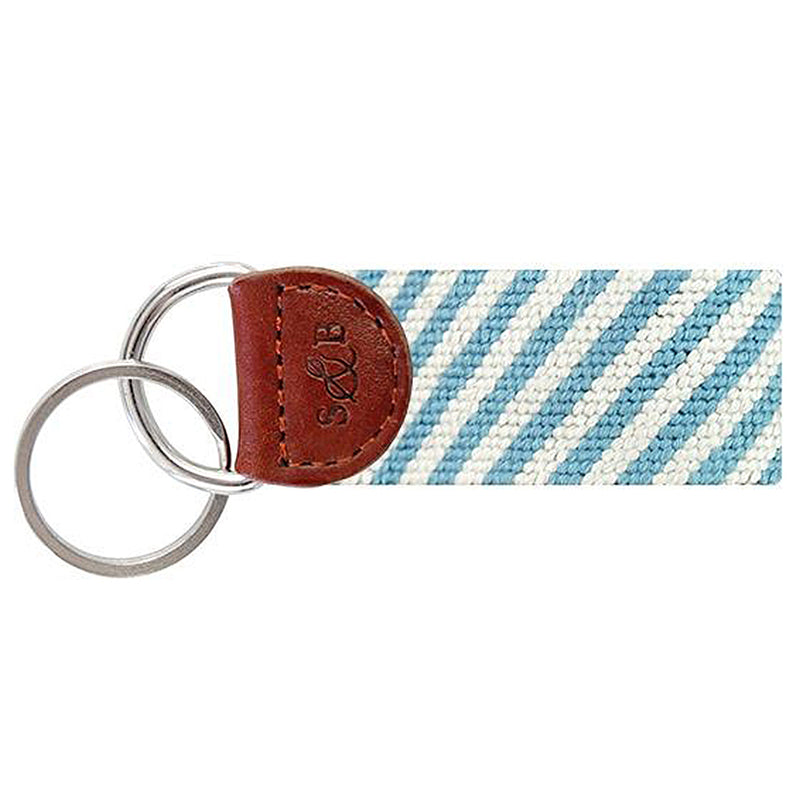 Load image into Gallery viewer, Smathers & Branson Key Fobs - Blue Seersucker