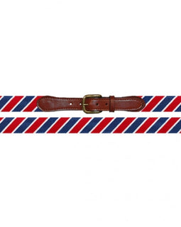 Smathers & Branson Patriotic Stripe Needlepoint Belt - Red, White, and Blue