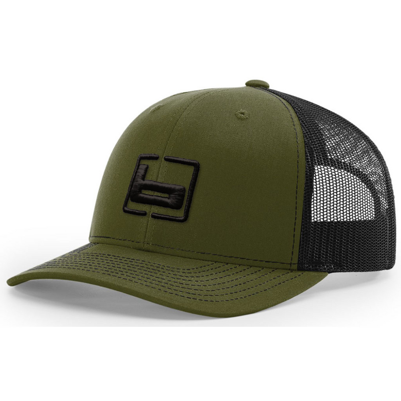 Load image into Gallery viewer, Banded Trucker Mesh Back Hat - Loden and Black
