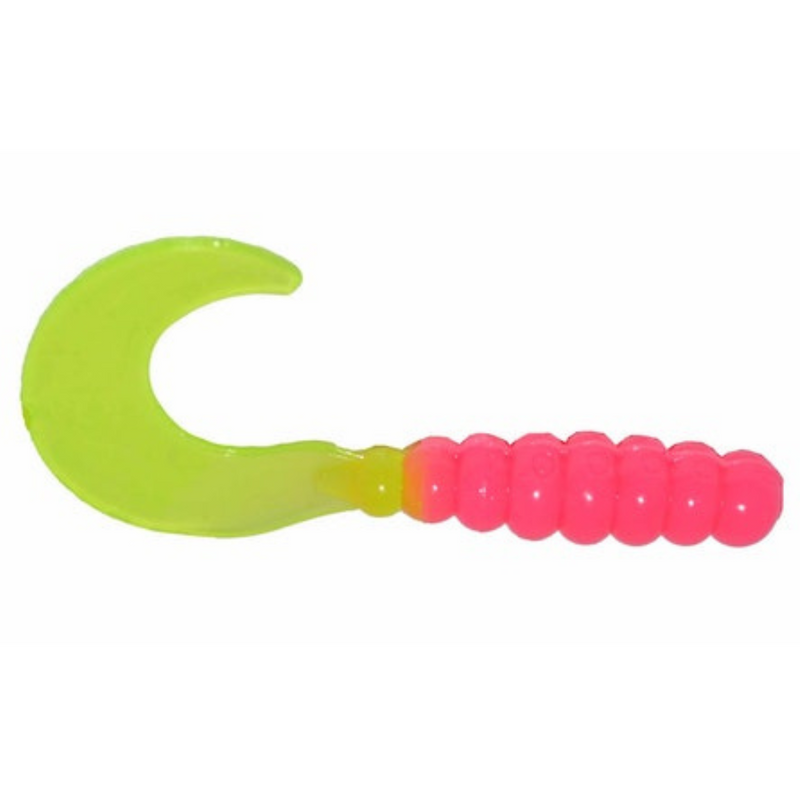 Load image into Gallery viewer, Big Bite Bait Fat Grubs - Bubblegum Chartreuse