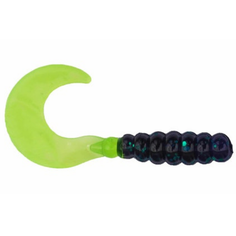 Load image into Gallery viewer, Big Bite Bait Fat Grubs - Junebug Chartreuse