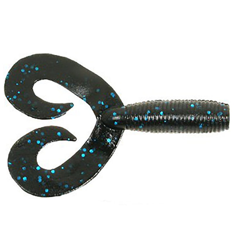 Load image into Gallery viewer, Yamamoto-Double-Tail-Grub-Black-Blue-Flake