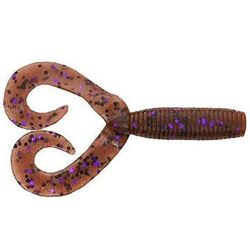 Load image into Gallery viewer, Yamamoto-Double-Tail-Grub-CINNAMON-BLACK-PURPLE-FLAKE
