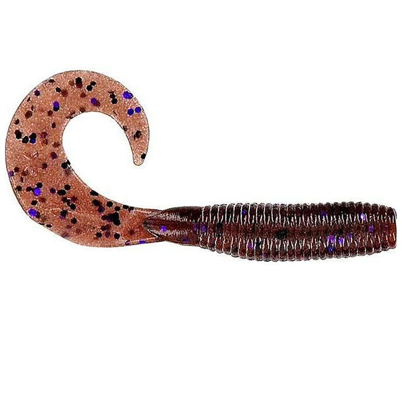 Load image into Gallery viewer, Yamamoto-Single-Tail-Grub-CINNAMON-BLACK-PURPLE-FLAKE