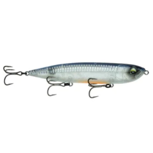 6th Sense Catwalk topwater walking bait with keel belly, 3D eyes, and lifelike gill detailing. Sensory Shad
