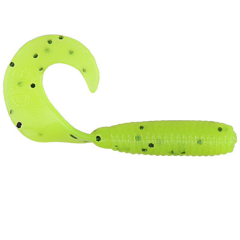 Load image into Gallery viewer, Yamamoto-Single-Tail-Grub-Chartreuse-Black-Flake