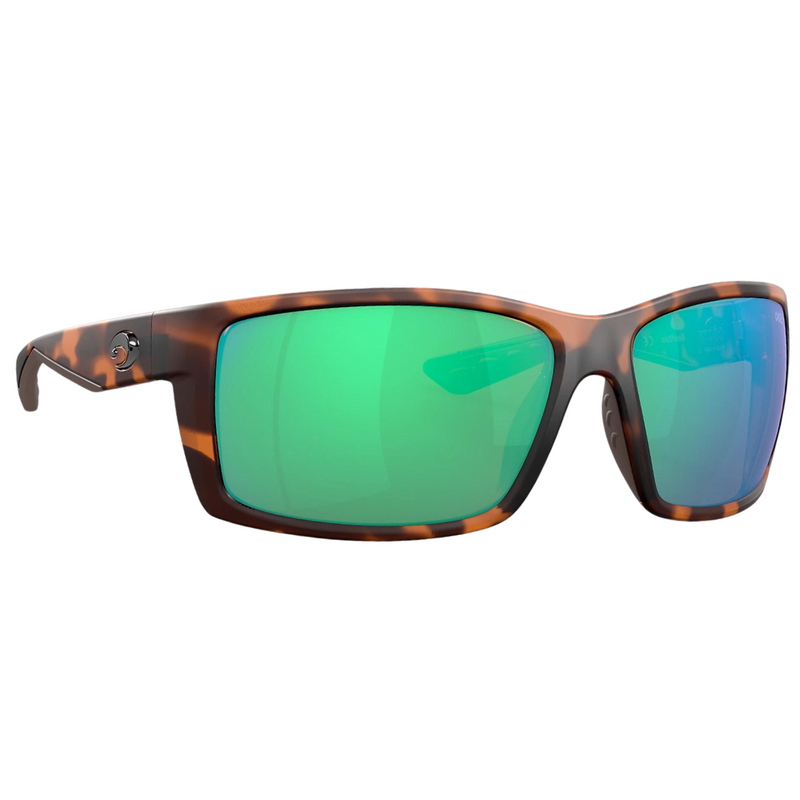 Load image into Gallery viewer, Costa Reefton Sunglasses - Matte Retro Tortoise Frames with Green Mirror Lens