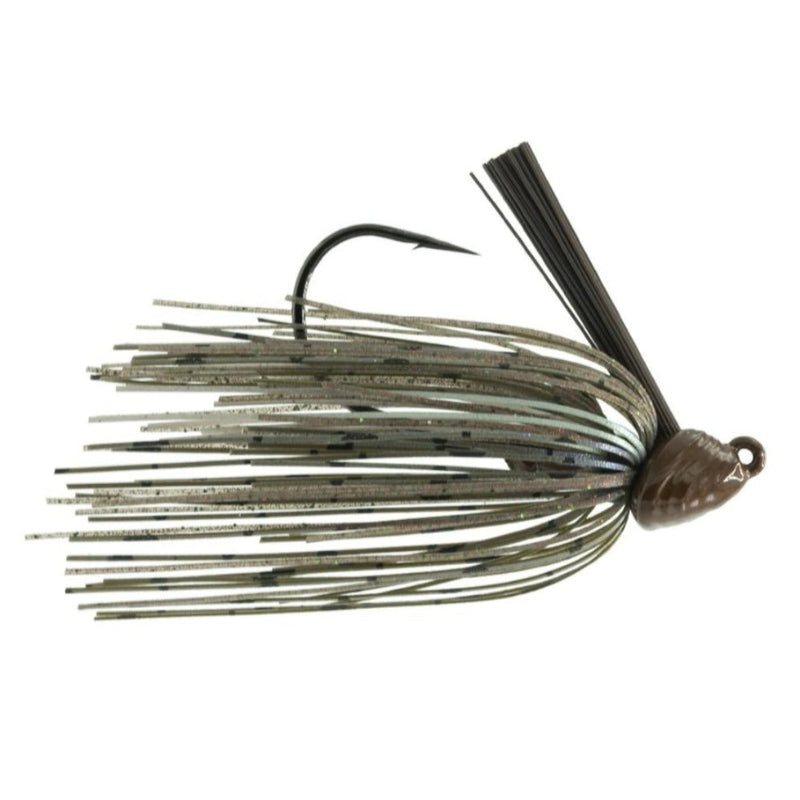 Load image into Gallery viewer, 6th Sense Divine Hybrid Jig with fiber weed guard, hybrid head, and natural color pattern for versatile bass fishing.
Dark Macho Melon