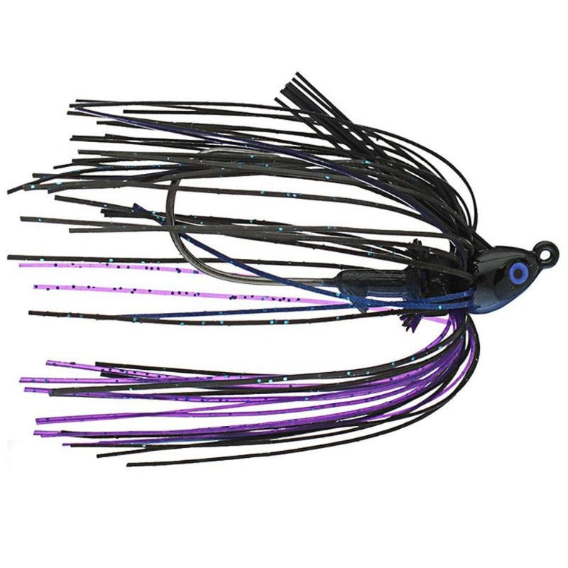 Load image into Gallery viewer, Dirty-Jigs-Finesse-Swim-Jig-Black-Blue-Purple