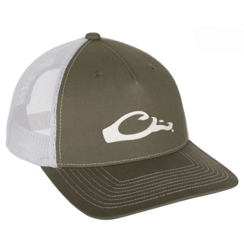 Load image into Gallery viewer, Drake Waterfowl 5-Panel Slick Logo Hat - Olive