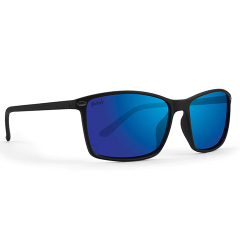 Epoch Eyewear Murphy Sunglasses Black Frames and Blue Lens