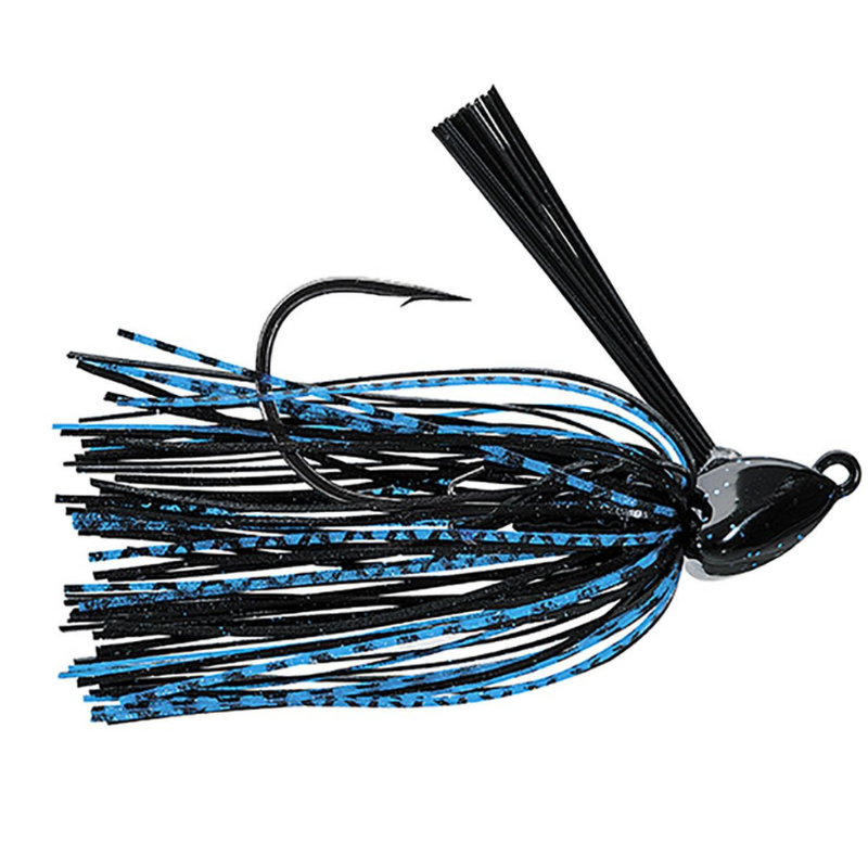 Load image into Gallery viewer, Evergreen Grass Ripper Swim Jigs - Black and Blue