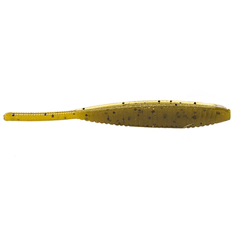 Load image into Gallery viewer, Yamamoto-Shad-Shape-Worm-green-pumpkin-black-flake