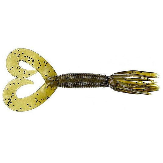 Yamamoto-Double-Tail-Hula-Grub-Green-Pumpkin-Black-Flake