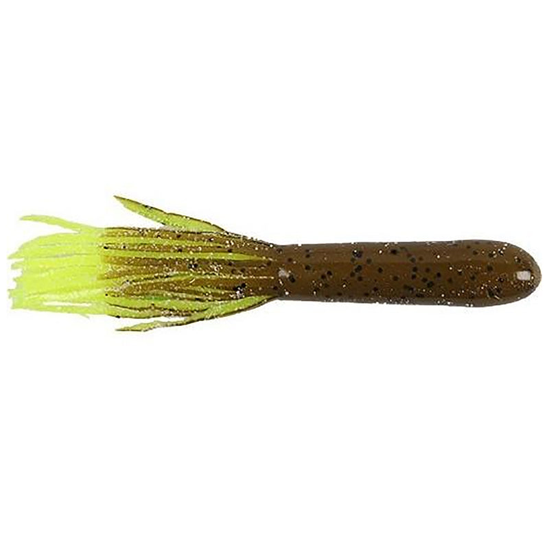 Load image into Gallery viewer, Strike King Coffee Tube - Green Pumpkin Chartreuse Tail