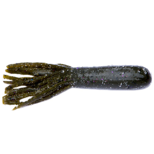 Right Bite Baits Large Salty Tube - Green Pumpkin Purple