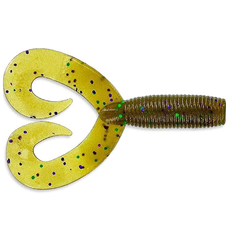 Load image into Gallery viewer, Yamamoto-Double-Tail-Grub-GREEN-PURPLE-FLAKE