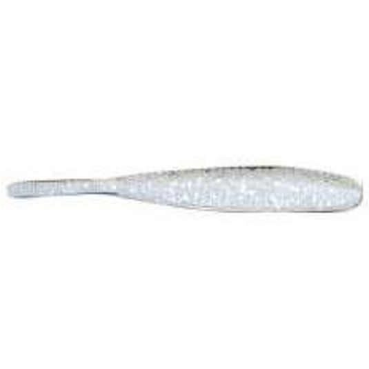 Gary Yamamoto Shad Shape Worm 3-3/4' - Blue Pearl/Silver Flake