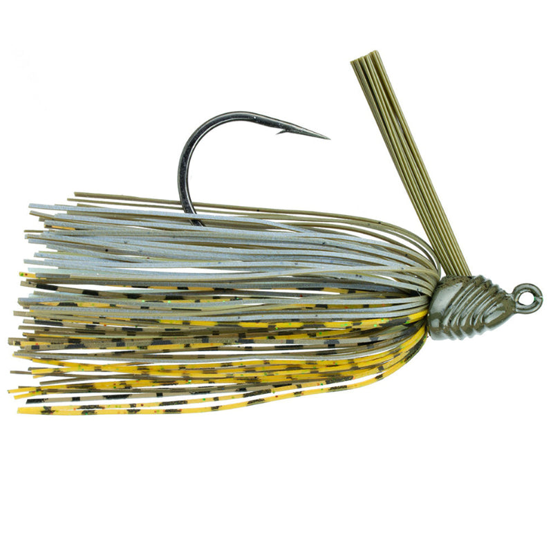 Load image into Gallery viewer, 6th Sense Divine Hybrid Jig with fiber weed guard, hybrid head, and natural color pattern for versatile bass fishing.
Grass Mutant