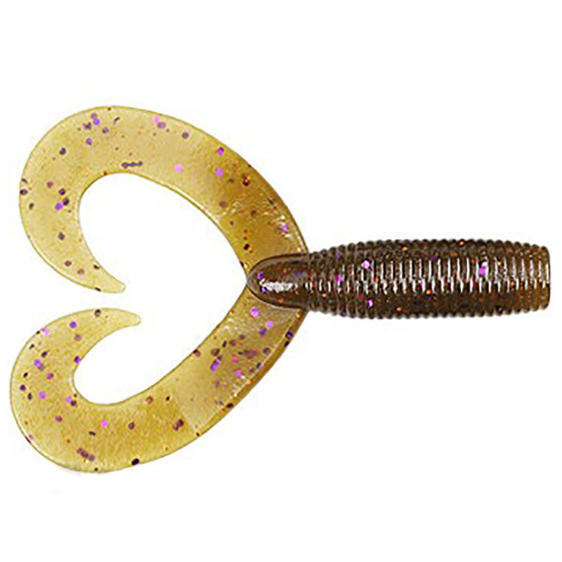 Load image into Gallery viewer, Yamamoto-Double-Tail-Grub-Green-Pumpkin-Purple-Copper-Flake